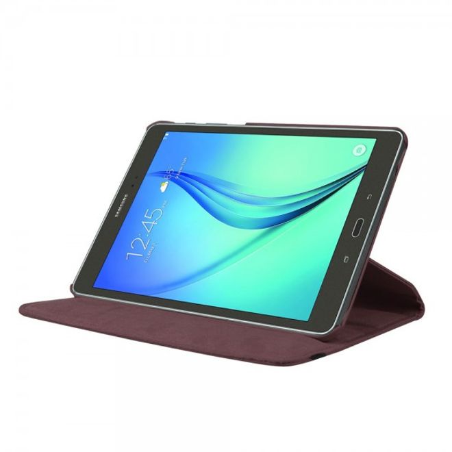 Samsung Galaxy Tab S2 8.0 Rotierbares Leder Case mit Litchitextur - braun