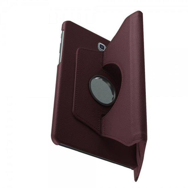 Samsung Galaxy Tab S2 8.0 Rotierbares Leder Case mit Litchitextur - braun
