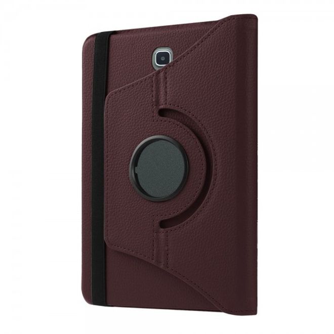 Samsung Galaxy Tab S2 8.0 Rotierbares Leder Case mit Litchitextur - braun