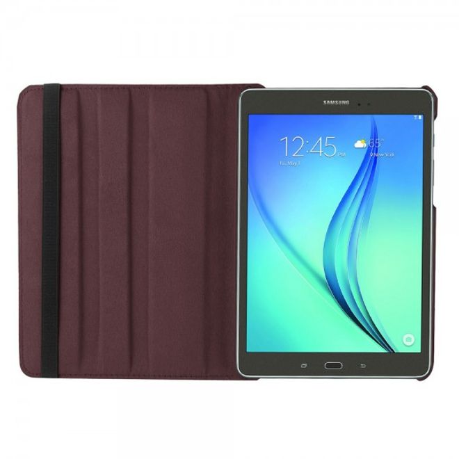 Samsung Galaxy Tab S2 8.0 Rotierbares Leder Case mit Litchitextur - braun
