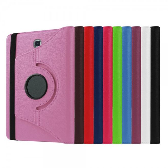 Samsung Galaxy Tab S2 8.0 Rotierbares Leder Case mit Litchitextur - braun