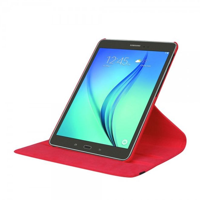Samsung Galaxy Tab S2 9.7 Rotierbares Leder Case mit Litchitextur - rot