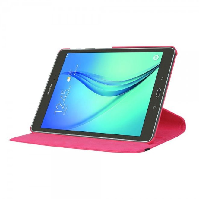 Samsung Galaxy Tab S2 9.7 Rotierbares Leder Case mit Litchitextur - rosa