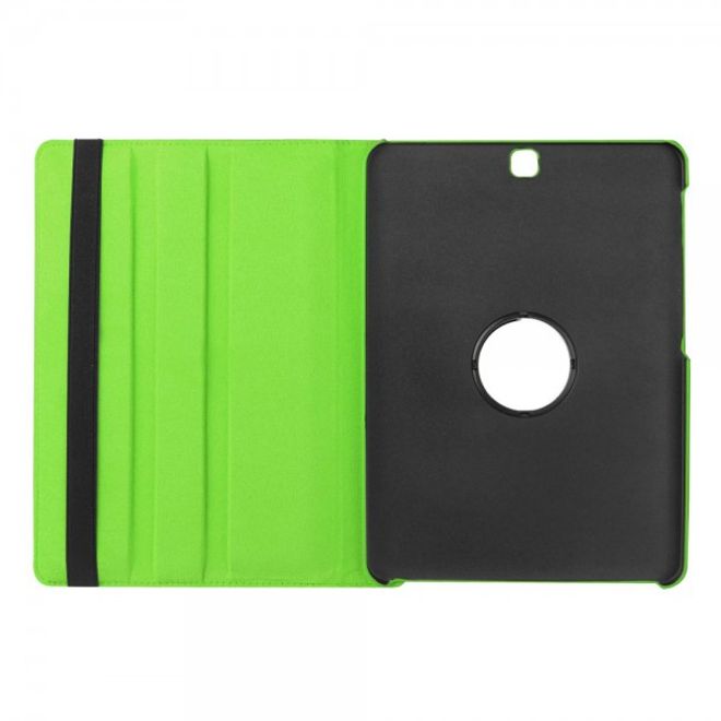 Samsung Galaxy Tab S2 9.7 Rotierbares Leder Case mit Litchitextur - grün