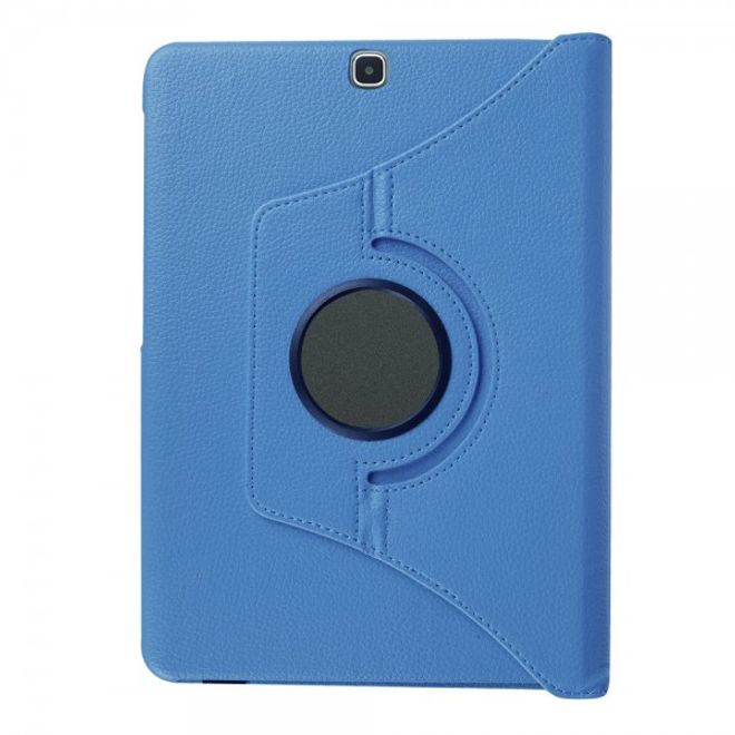 Samsung Galaxy Tab S2 9.7 Rotierbares Leder Case mit Litchitextur - hellblau