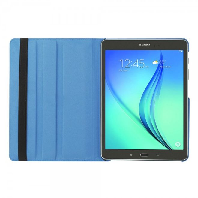 Samsung Galaxy Tab S2 9.7 Rotierbares Leder Case mit Litchitextur - hellblau