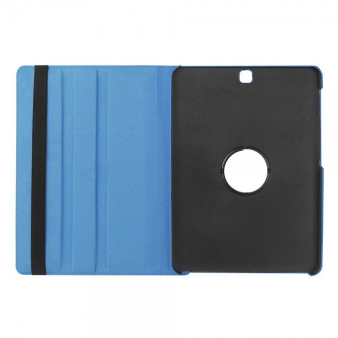 Samsung Galaxy Tab S2 9.7 Rotierbares Leder Case mit Litchitextur - hellblau