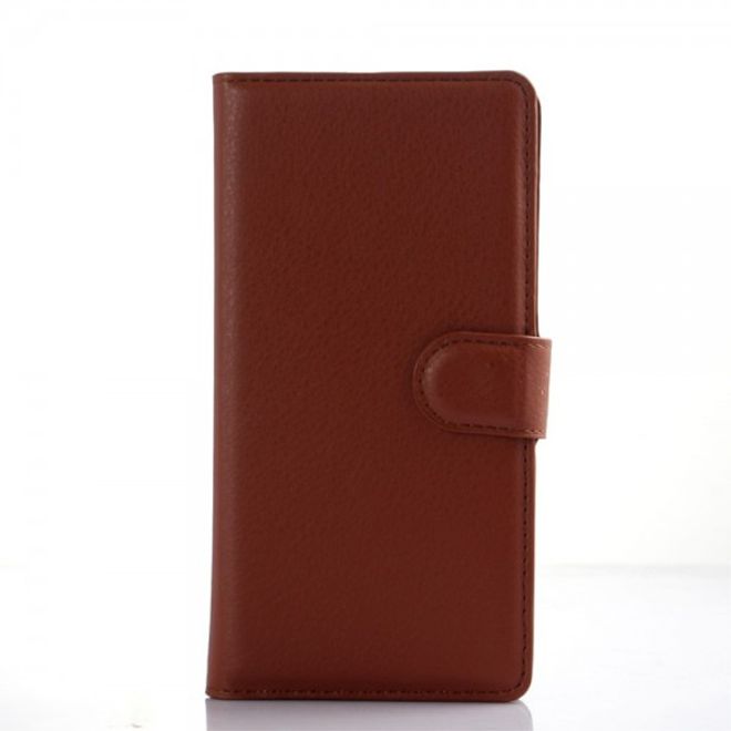 Huawei P8 Lite Leder Case mit Litchitextur - braun