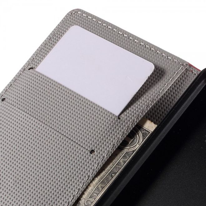 Huawei P8 Lite Magnetisches Leder Case mit USA Flagge retro-style