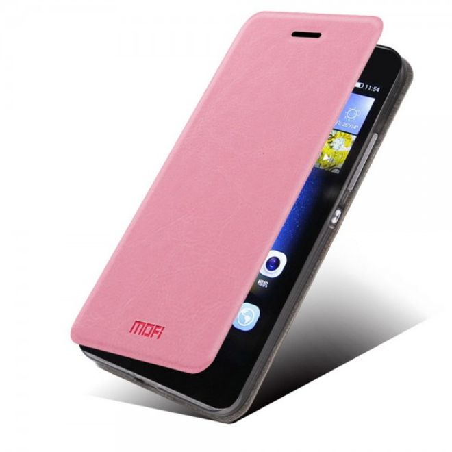 Huawei P8 Lite MOFI Rui Series Leder Flip Case - pink