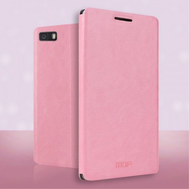 Huawei P8 Lite MOFI Rui Series Leder Flip Case - pink
