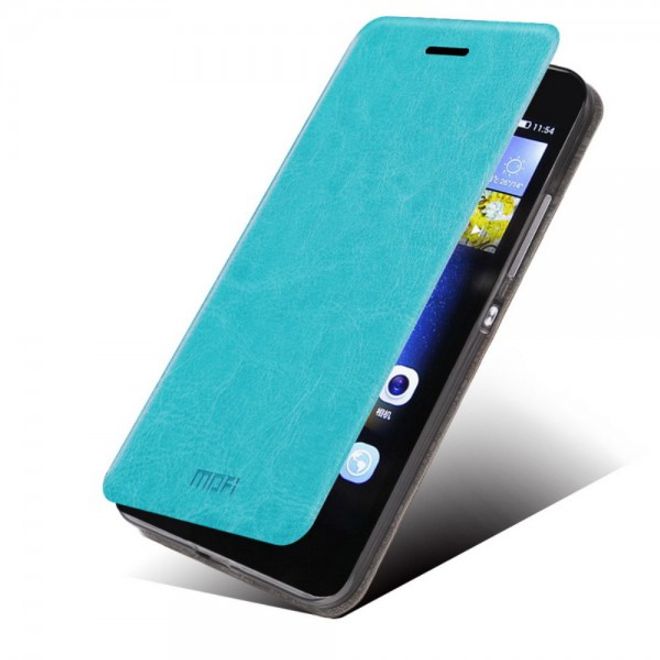 Huawei P8 Lite MOFI Rui Series Leder Flip Case - blau