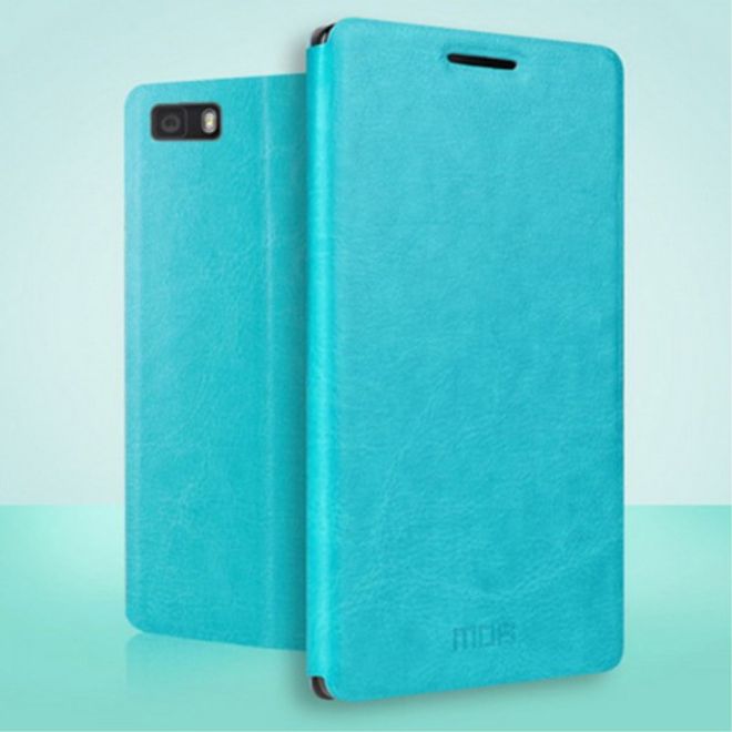 Huawei P8 Lite MOFI Rui Series Leder Flip Case - blau