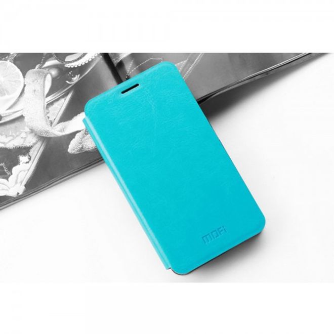 Huawei P8 Lite MOFI Rui Series Leder Flip Case - blau