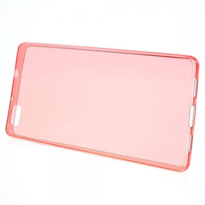 Huawei P8 Lite Ultradünnes (0.6mm), elastisches Plastik Case - rot