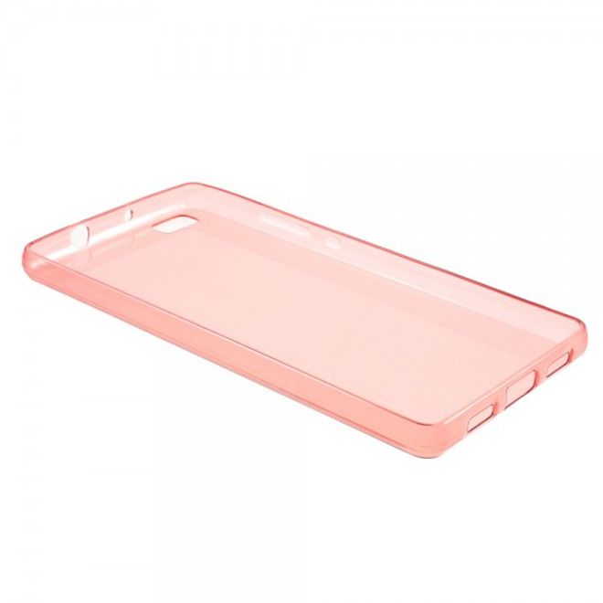 Huawei P8 Lite Ultradünnes (0.6mm), elastisches Plastik Case - rot