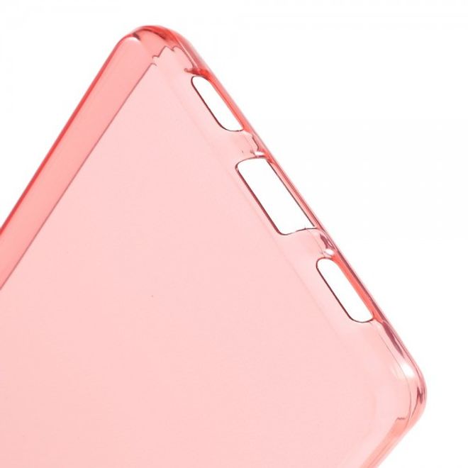 Huawei P8 Lite Ultradünnes (0.6mm), elastisches Plastik Case - rot