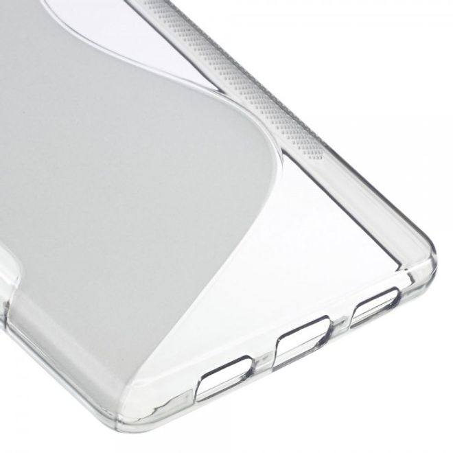 Huawei P8 Lite Elastisches Plastik Case S-Shape - grau