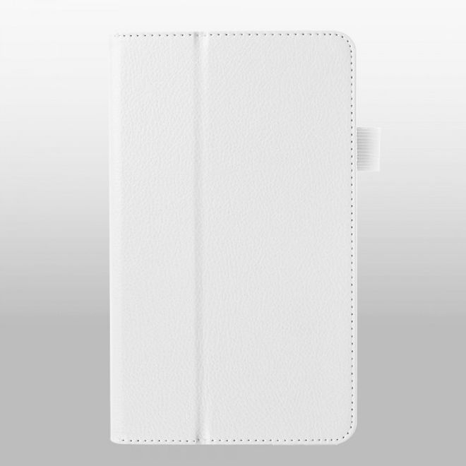 Huawei MediaPad M1 8.0 Faltbares Leder Case mit Standfunktion und Litchimuster - weiss