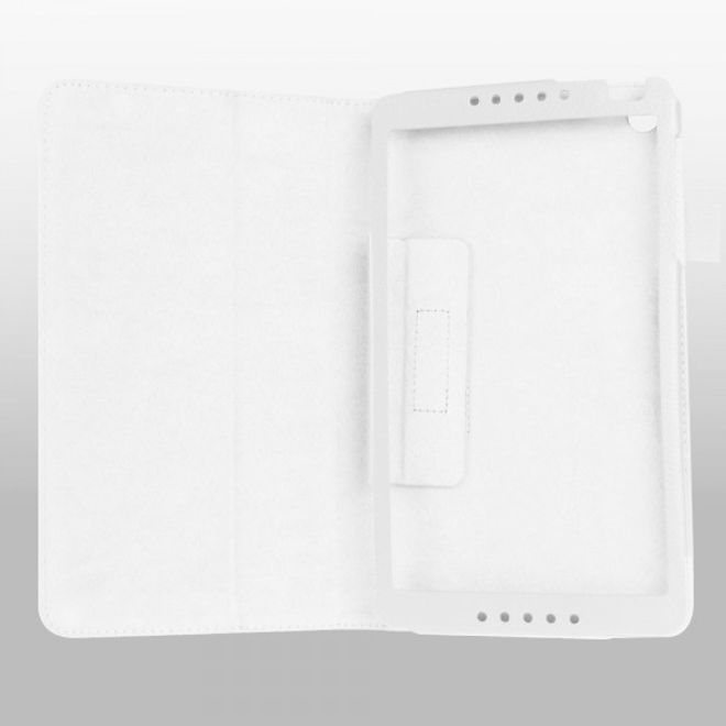 Huawei MediaPad M1 8.0 Faltbares Leder Case mit Standfunktion und Litchimuster - weiss