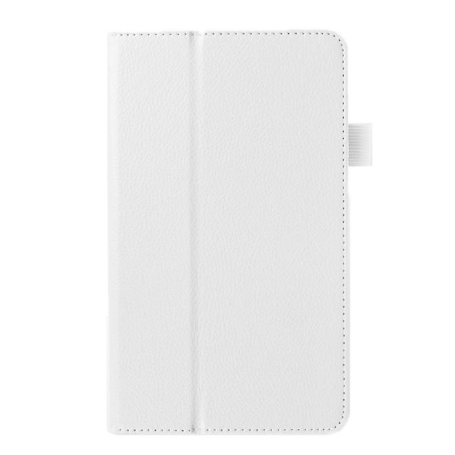 Huawei MediaPad M1 8.0 Faltbares Leder Case mit Standfunktion und Litchimuster - weiss
