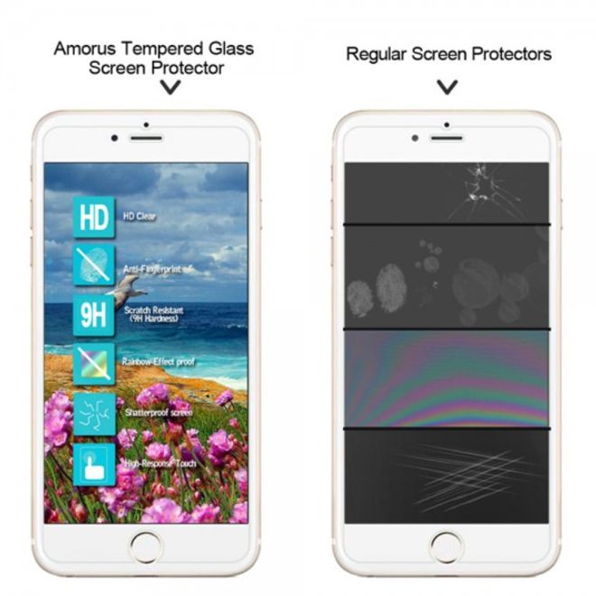 iPhone 6 Plus/6S Plus Schutzfolie HD aus gehärtetem Glas von Amorus