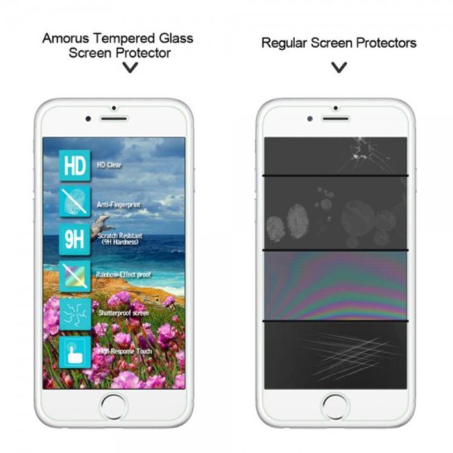 iPhone 6/6S Anti-Explosions Schutzfolie aus gehärtetem Glas von Amorus