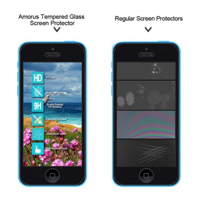 iPhone 5C Schutzfolie aus gehärtetem Glas von Amorus
