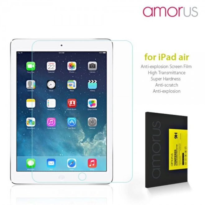 iPad Air Anti-Explosions Schutzfolie aus gehärtetem Glas von Amorus