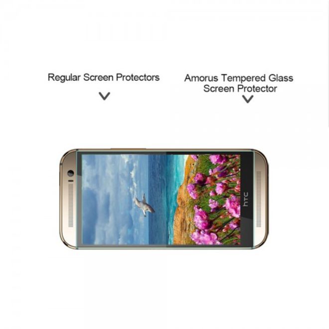 HTC One (M8) Schutzfolie aus gehärtetem Glas von Amorus
