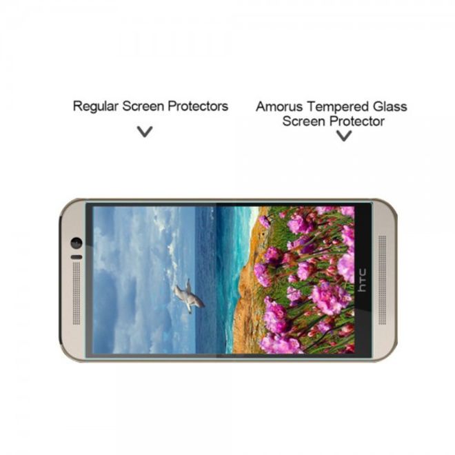 HTC One (M9) Schutzfolie aus gehärtetem Glas von Amorus
