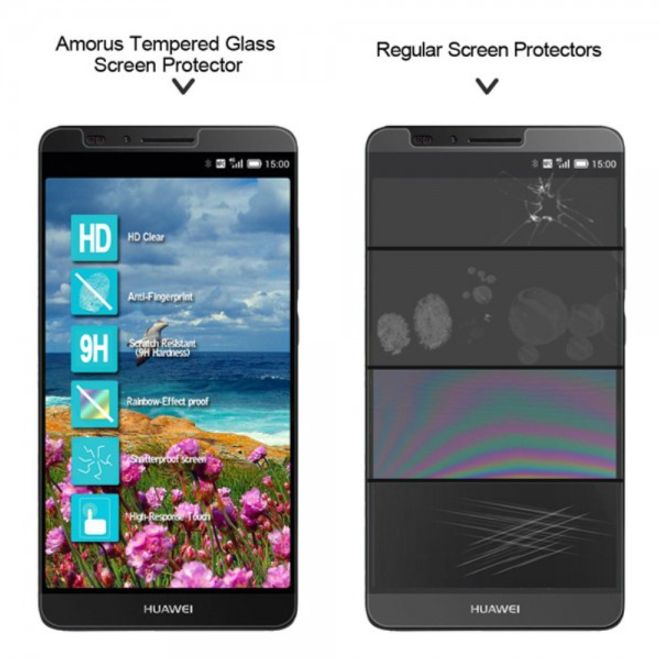 Huawei Ascend Mate7 Anti-Explosions Schutzfolie aus gehärtetem Glas von Amorus