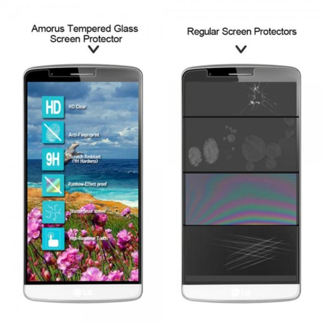 LG G3 Schutzfolie aus gehärtetem Glas von Amorus