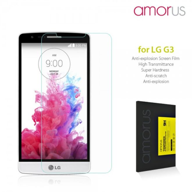 LG G3 Schutzfolie aus gehärtetem Glas von Amorus