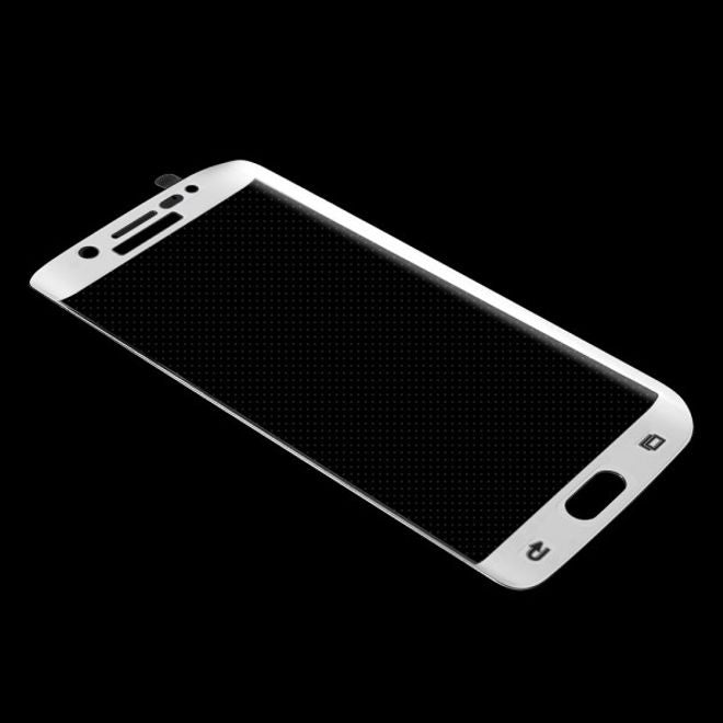 Galaxy S6 Edge Schutzfolie aus gehärtetem Glas für die ganze Vorderseite von Amorus - weiss
