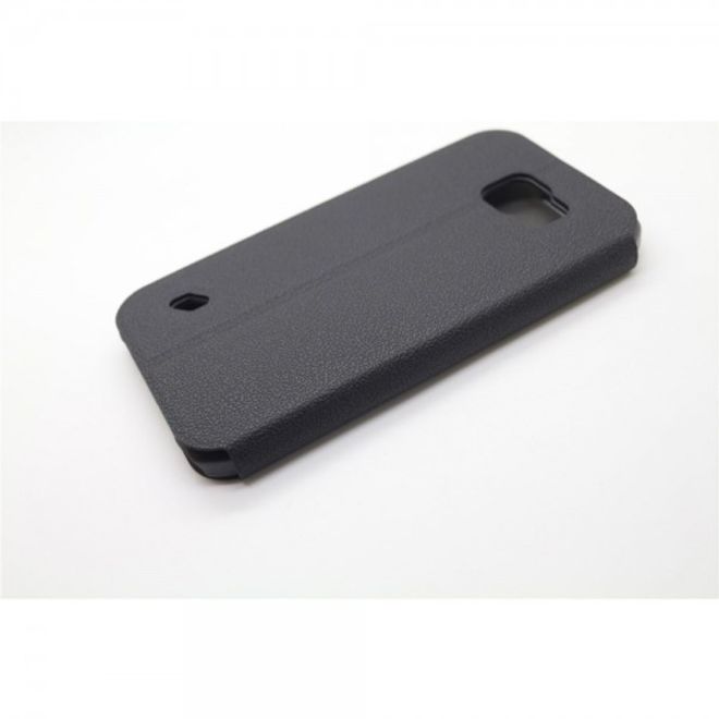 Samsung Galaxy S6 Active Trendiges Leder Case mit Litchitextur und Kreditkartenslots - schwarz