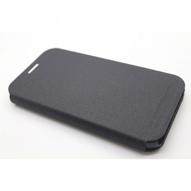 Samsung Galaxy S6 Active Trendiges Leder Case mit Litchitextur und Kreditkartenslots - schwarz