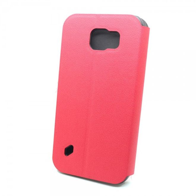 Samsung Galaxy S6 Active Trendiges Leder Case mit Litchitextur und Kreditkartenslots - rosa