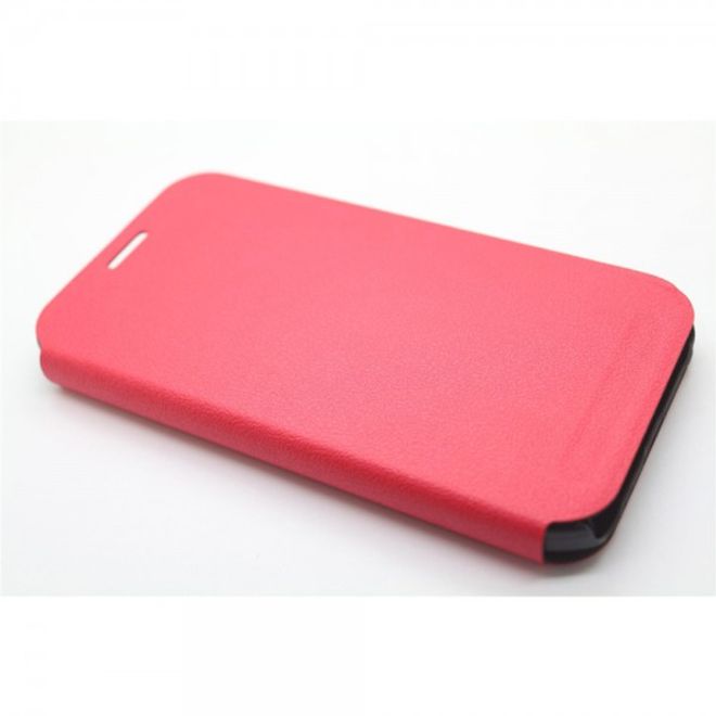 Samsung Galaxy S6 Active Trendiges Leder Case mit Litchitextur und Kreditkartenslots - rosa