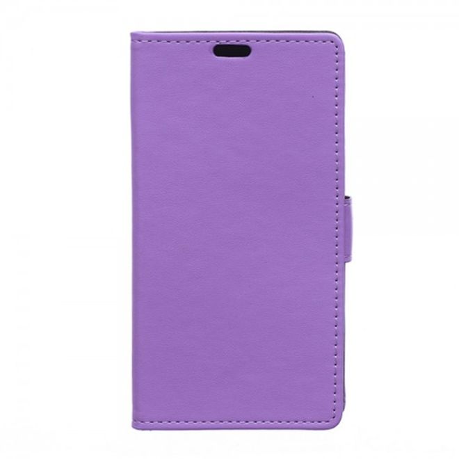 Samsung Galaxy S6 Active Modisches Leder Case mit Standfunktion - purpur