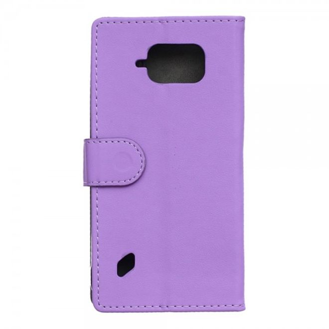 Samsung Galaxy S6 Active Modisches Leder Case mit Standfunktion - purpur