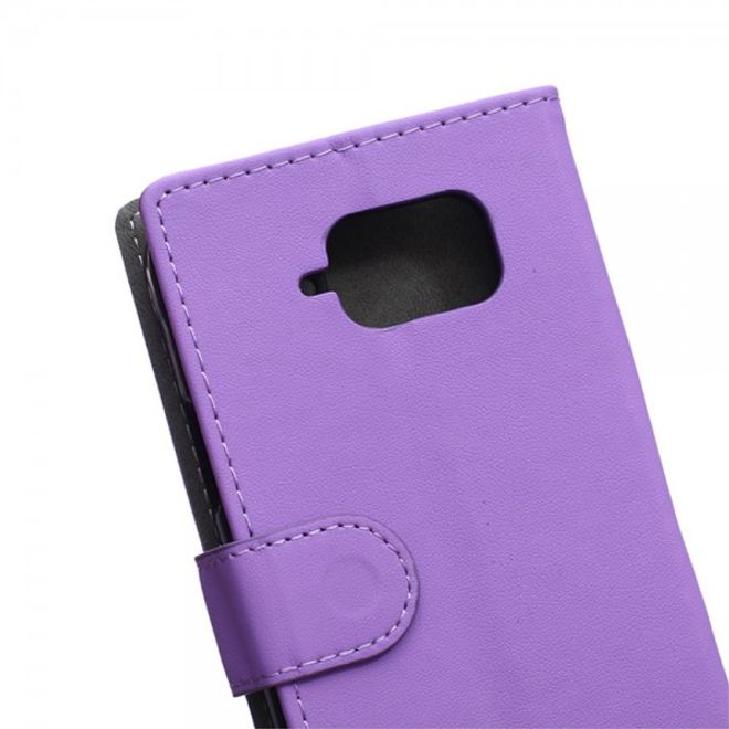 Samsung Galaxy S6 Active Modisches Leder Case mit Standfunktion - purpur
