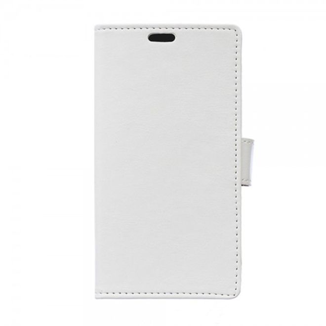 Samsung Galaxy S6 Active Crazy Horse Leder Case - weiss