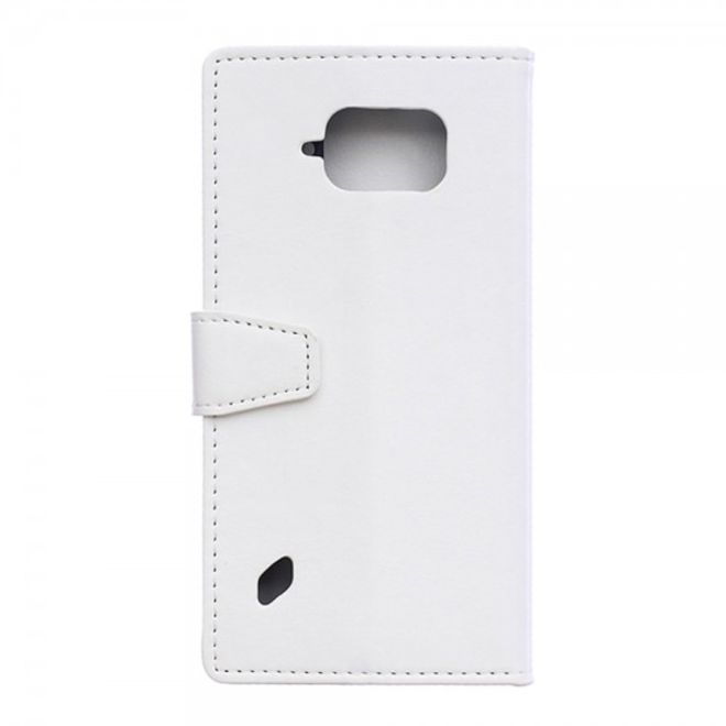 Samsung Galaxy S6 Active Crazy Horse Leder Case - weiss