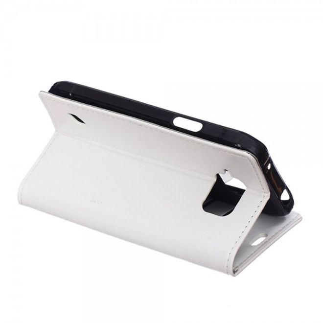 Samsung Galaxy S6 Active Crazy Horse Leder Case - weiss