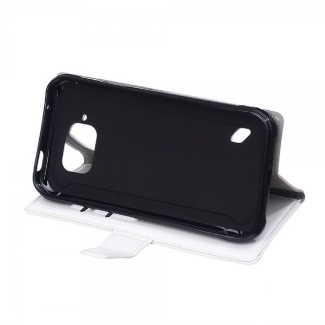 Samsung Galaxy S6 Active Crazy Horse Leder Case - weiss