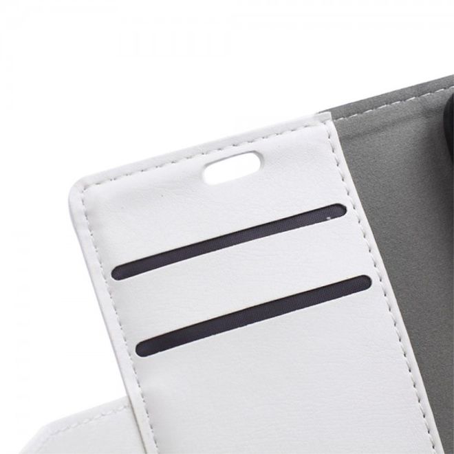 Samsung Galaxy S6 Active Crazy Horse Leder Case - weiss