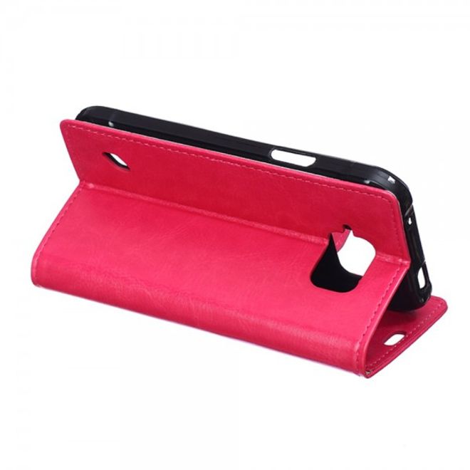 Samsung Galaxy S6 Active Crazy Horse Leder Case - rosa