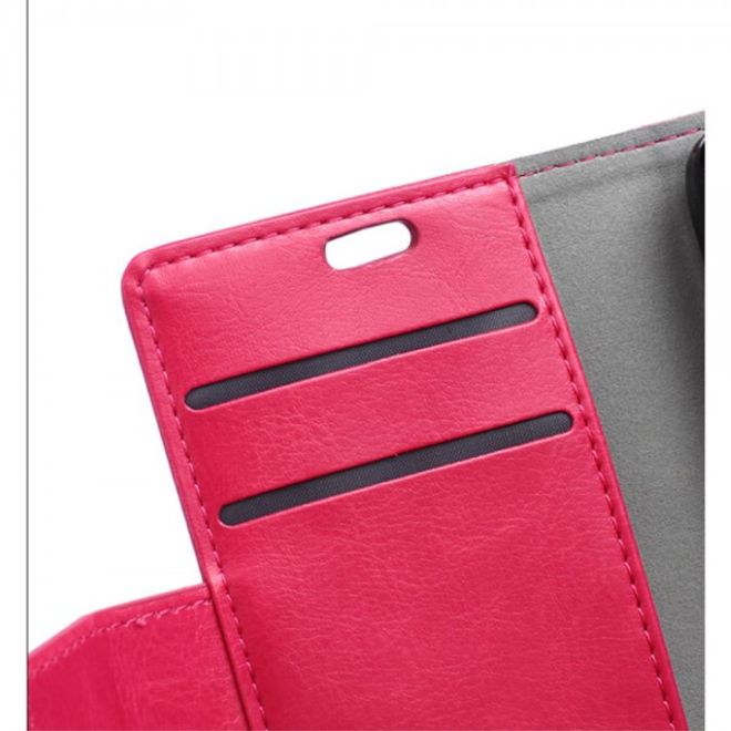 Samsung Galaxy S6 Active Crazy Horse Leder Case - rosa