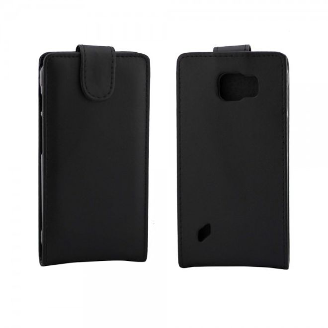 Samsung Galaxy S6 Active Leder Flip Case vertikal - schwarz